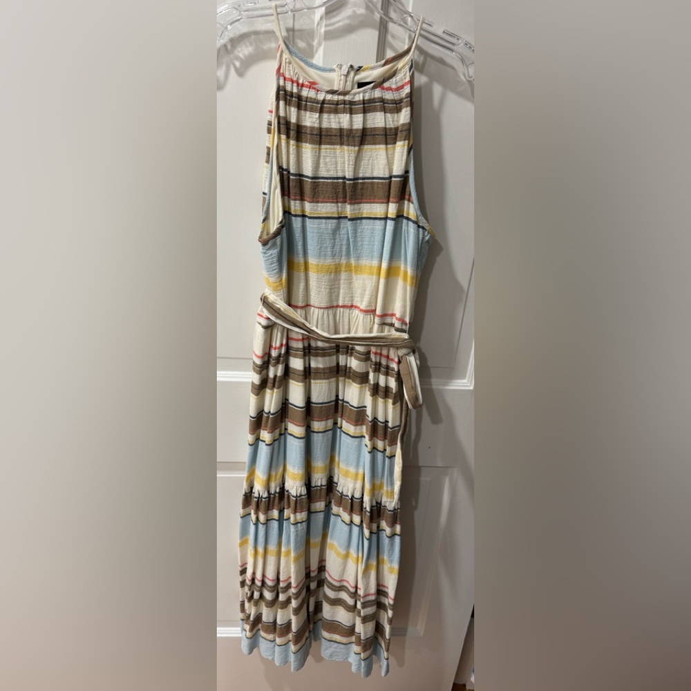 DKNY Multicolor Striped Midi Dress